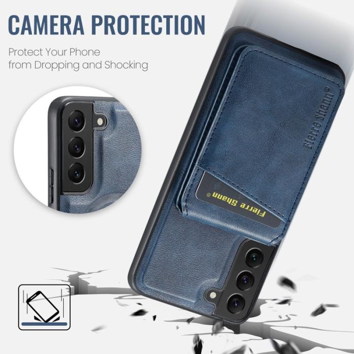 FIERRE SHANN - FIERRE SHANN 025 Fodral för Samsung Galaxy S22 5G - Blå