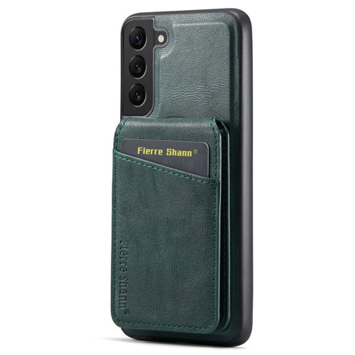 FIERRE SHANN - FIERRE SHANN 025 Fodral för Samsung Galaxy S22 5G - Grön