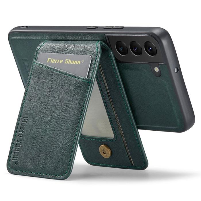 FIERRE SHANN - FIERRE SHANN 025 Fodral för Samsung Galaxy S22 5G - Grön