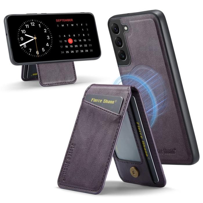 FIERRE SHANN - FIERRE SHANN 025 Fodral för Samsung Galaxy S22 5G - Lila