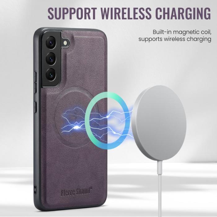 FIERRE SHANN - FIERRE SHANN 025 Fodral för Samsung Galaxy S22 5G - Lila