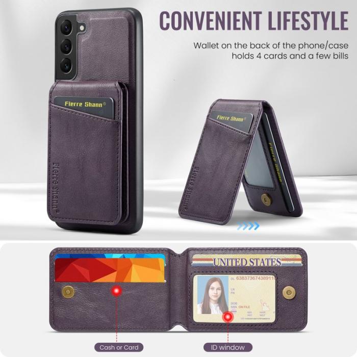 FIERRE SHANN - FIERRE SHANN 025 Fodral för Samsung Galaxy S22 5G - Lila