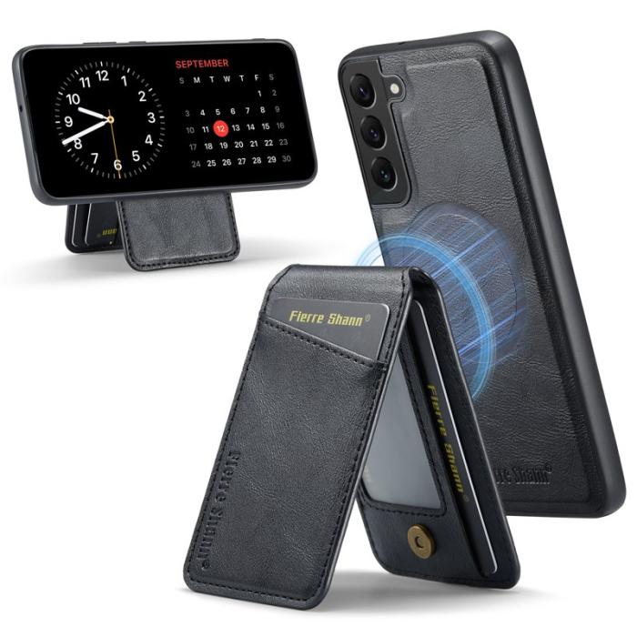 FIERRE SHANN - FIERRE SHANN 025 Fodral för Samsung Galaxy S22 5G - Svart