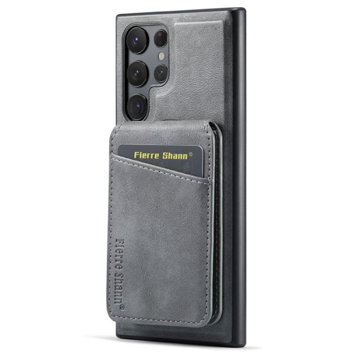 FIERRE SHANN - FIERRE SHANN 025 Fodral för Samsung Galaxy S22 Ultra 5G - Grå