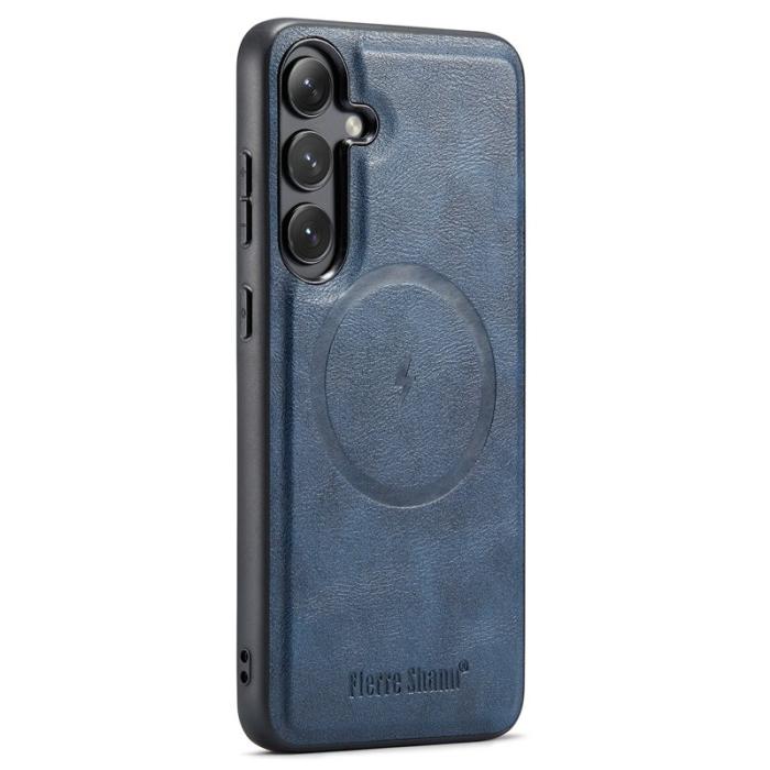 FIERRE SHANN - FIERRE SHANN 025 Fodral för Samsung Galaxy S23 FE - PU+TPU - Blå
