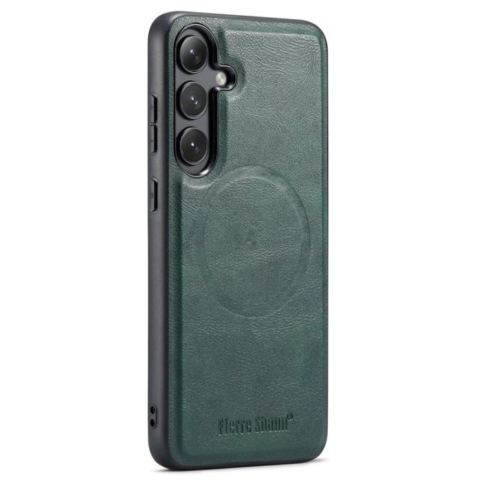 FIERRE SHANN - FIERRE SHANN 025 Fodral för Samsung Galaxy S23 FE - PU+TPU - Grön