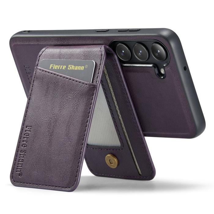FIERRE SHANN - FIERRE SHANN 025 Fodral för Samsung Galaxy S23+ - Lila PU+TPU