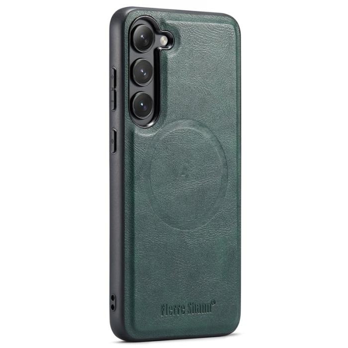 FIERRE SHANN - FIERRE SHANN 025 Fodral för Samsung Galaxy S23+ - PU+TPU - Grön