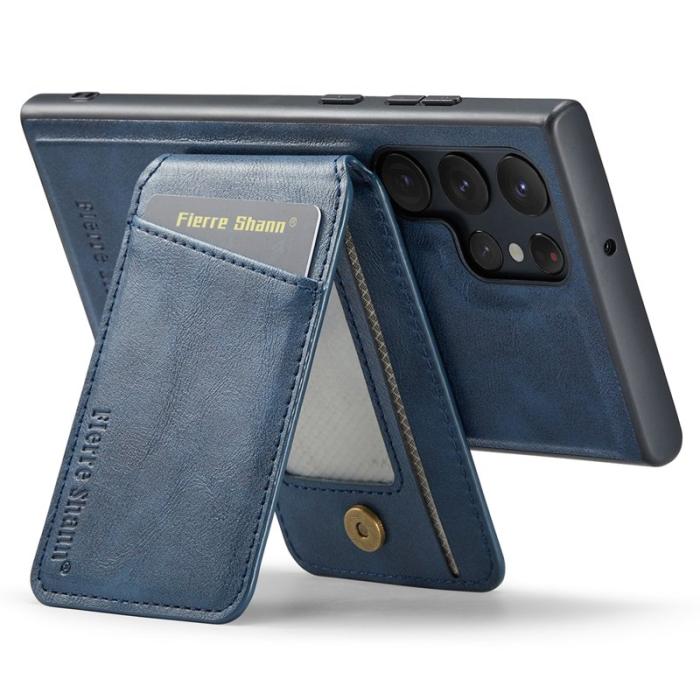 FIERRE SHANN - FIERRE SHANN 025 Fodral för Samsung Galaxy S23 Ultra - Blå