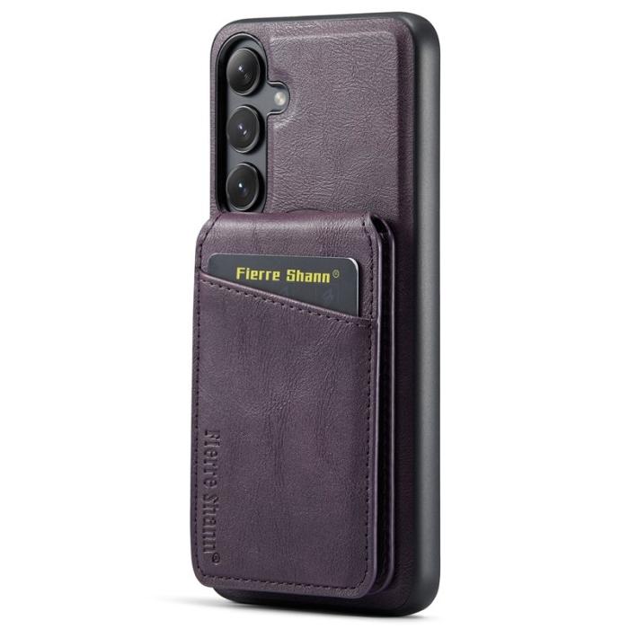 FIERRE SHANN - FIERRE SHANN 025 Fodral för Samsung Galaxy S24 PU+TPU - Lila