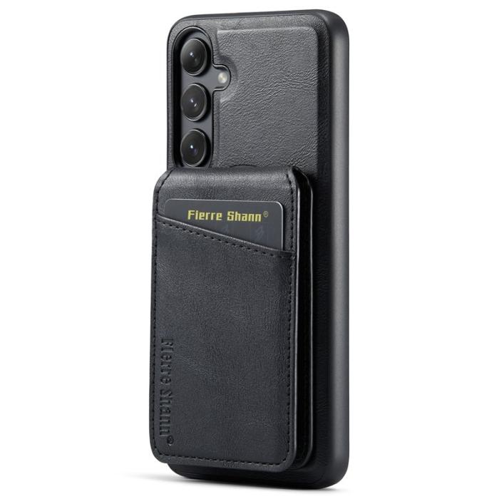 FIERRE SHANN - FIERRE SHANN 025 Fodral för Samsung Galaxy S24 PU+TPU - Svart