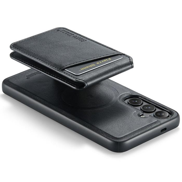 FIERRE SHANN - FIERRE SHANN 025 Fodral för Samsung Galaxy S25+ Äkta läder - Svart