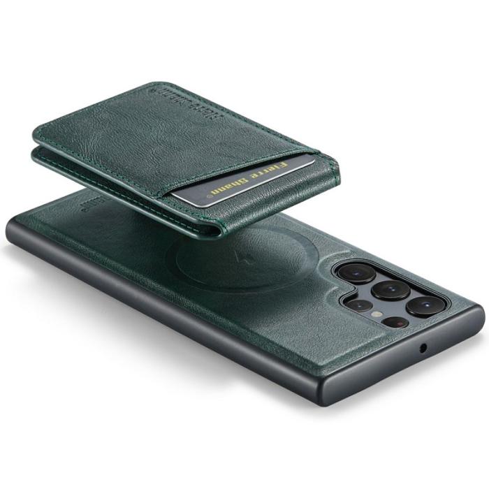 FIERRE SHANN - FIERRE SHANN 025 Fodral för Samsung Galaxy S25 Ultra - Äkta läder - Grön