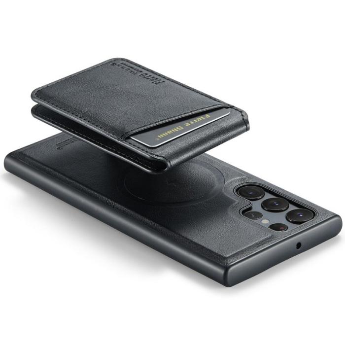 FIERRE SHANN - FIERRE SHANN 025 Fodral för Samsung Galaxy S25 Ultra - Äkta läder - Svart