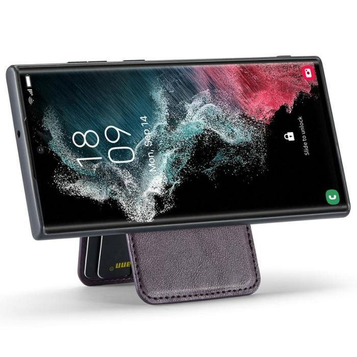 FIERRE SHANN - FIERRE SHANN 025 Fodral för Samsung Galaxy S25 Ultra - Läder - Lila