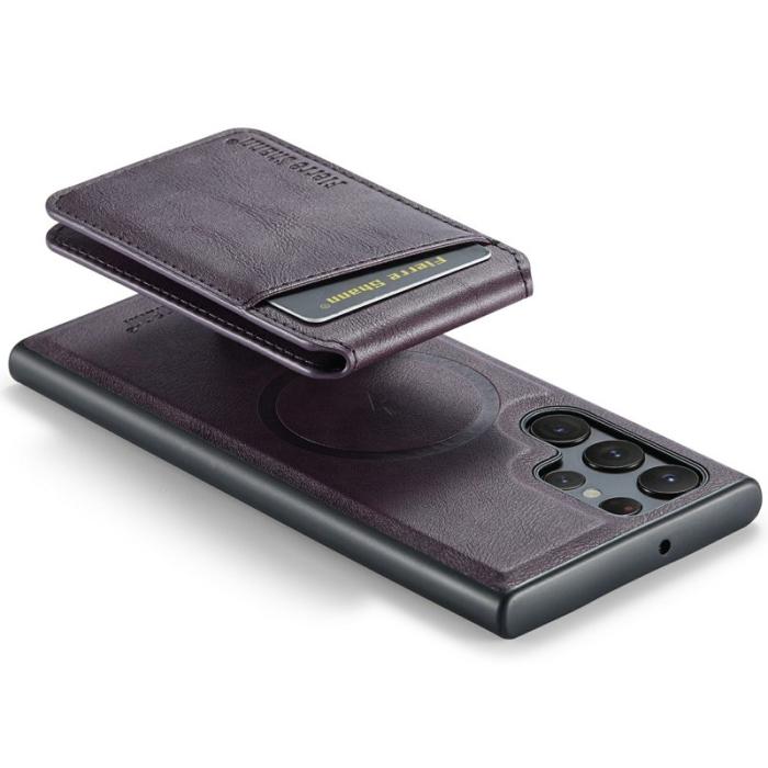 FIERRE SHANN - FIERRE SHANN 025 Fodral för Samsung Galaxy S25 Ultra - Läder - Lila