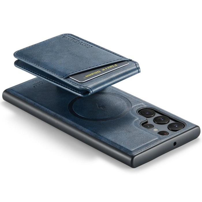 FIERRE SHANN - FIERRE SHANN 025 Fodral för Samsung Galaxy S25 Ultra - Läder + TPU - Blå