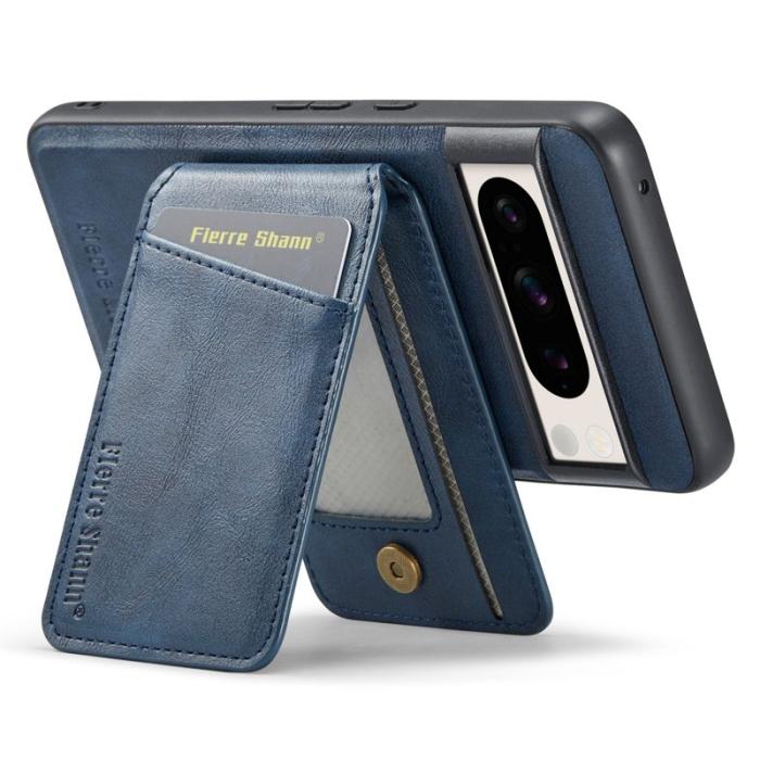 FIERRE SHANN - FIERRE SHANN 025 Google Pixel 8 Pro Fodral PU+TPU - Blå