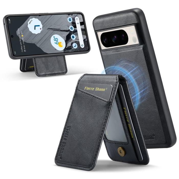 FIERRE SHANN - FIERRE SHANN 025 Google Pixel 8 Pro Fodral PU+TPU - Svart