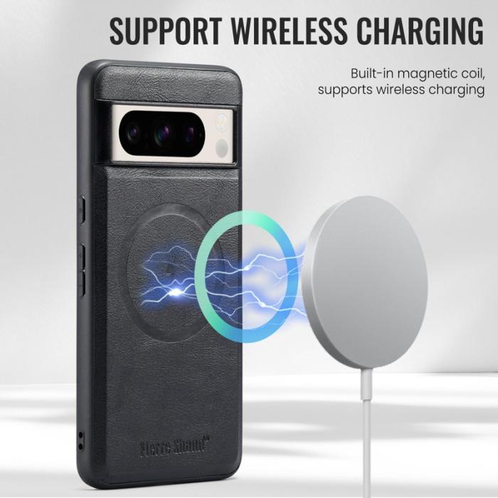 FIERRE SHANN - FIERRE SHANN 025 Google Pixel 8 Pro Fodral PU+TPU - Svart