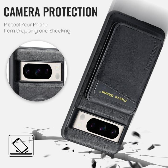 FIERRE SHANN - FIERRE SHANN 025 Google Pixel 8 Pro Fodral PU+TPU - Svart