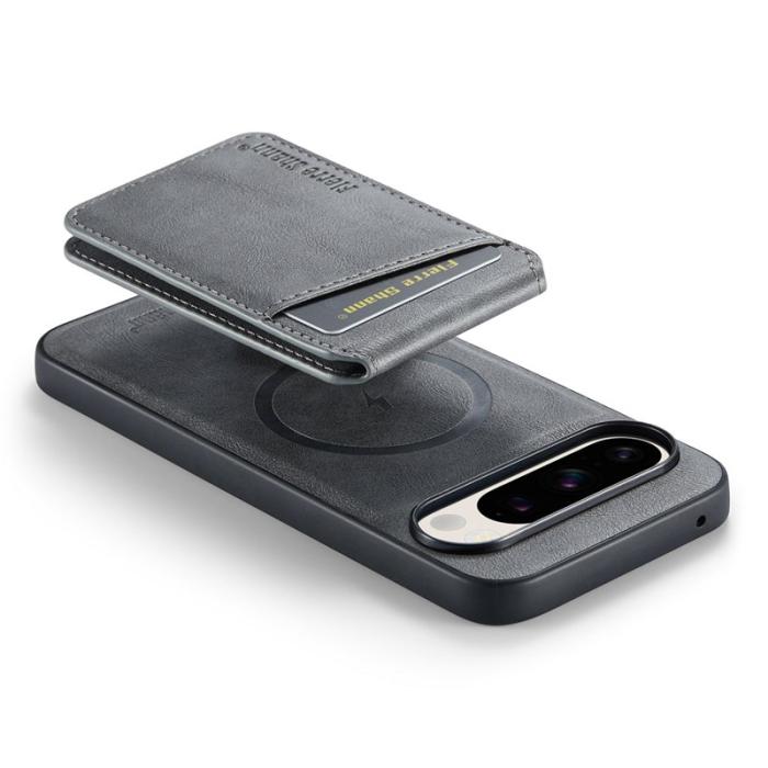 FIERRE SHANN - FIERRE SHANN 025 Google Pixel 9 Pro XL Fodral Äkta läder - Grå