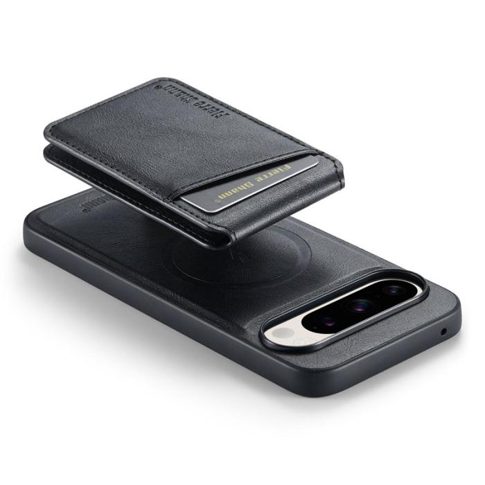 FIERRE SHANN - FIERRE SHANN 025 Google Pixel 9 Pro XL Fodral Äkta läder - Svart