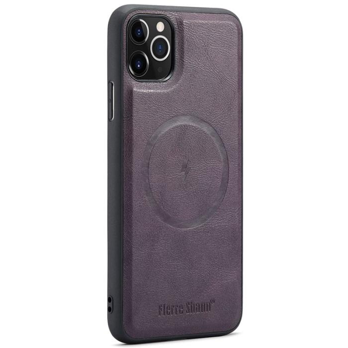 FIERRE SHANN - FIERRE SHANN 025 iPhone 11 Pro Max Fodral Äkta läder - Lila