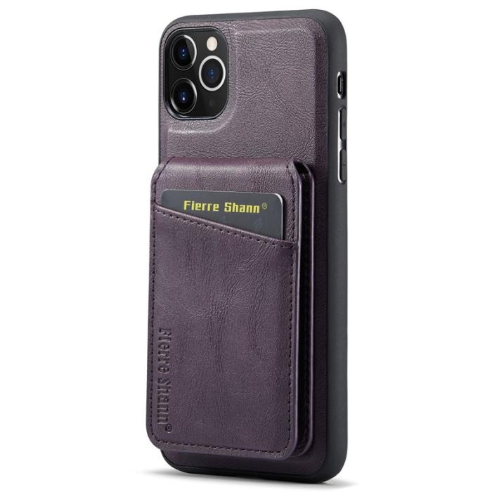 FIERRE SHANN - FIERRE SHANN 025 iPhone 11 Pro Max Fodral Äkta läder - Lila