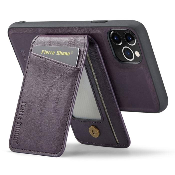 FIERRE SHANN - FIERRE SHANN 025 iPhone 11 Pro Max Fodral Äkta läder - Lila