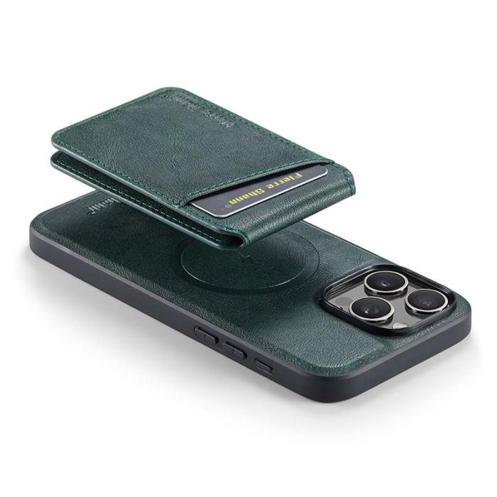 FIERRE SHANN - FIERRE SHANN 025 iPhone 16 Pro Fodral Äkta läder - Grön