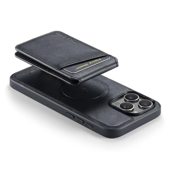 FIERRE SHANN - FIERRE SHANN 025 iPhone 16 Pro Max Fodral Äkta läder - Svart