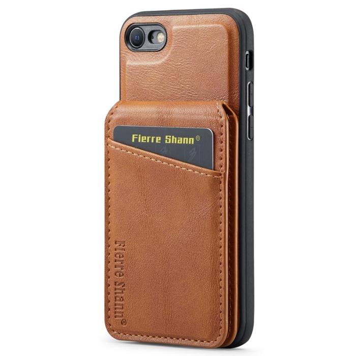 FIERRE SHANN - FIERRE SHANN 025 Kickstand Fodral Äkta läder - Brun