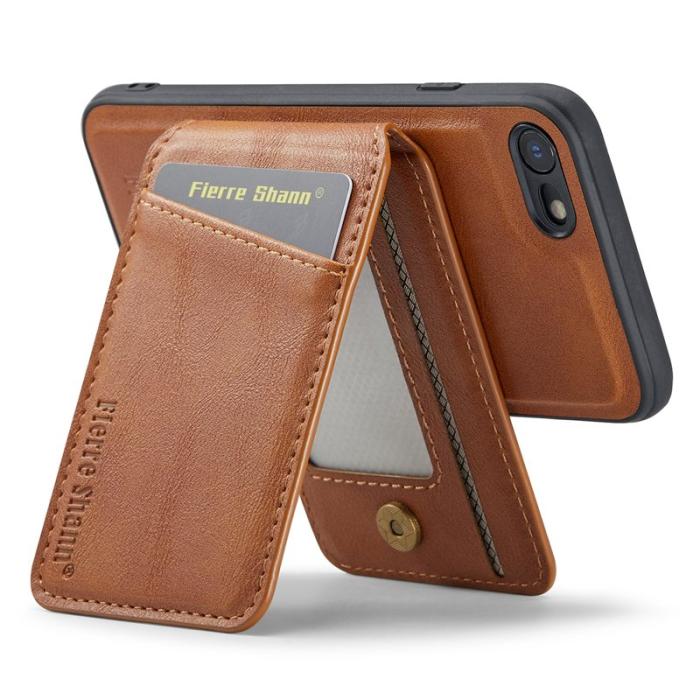 FIERRE SHANN - FIERRE SHANN 025 Kickstand Fodral Äkta läder - Brun