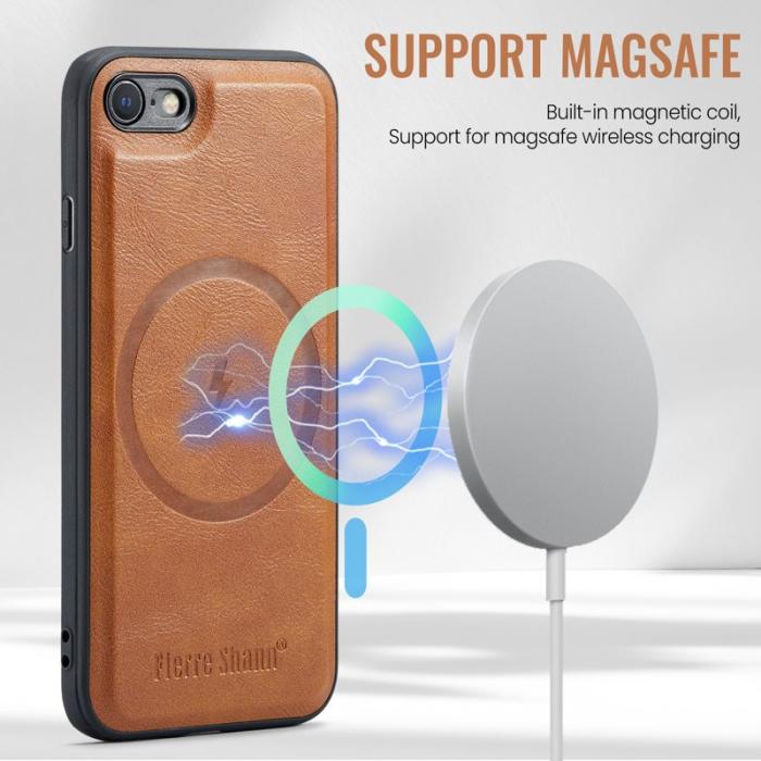 FIERRE SHANN - FIERRE SHANN 025 Kickstand Fodral Äkta läder - Brun