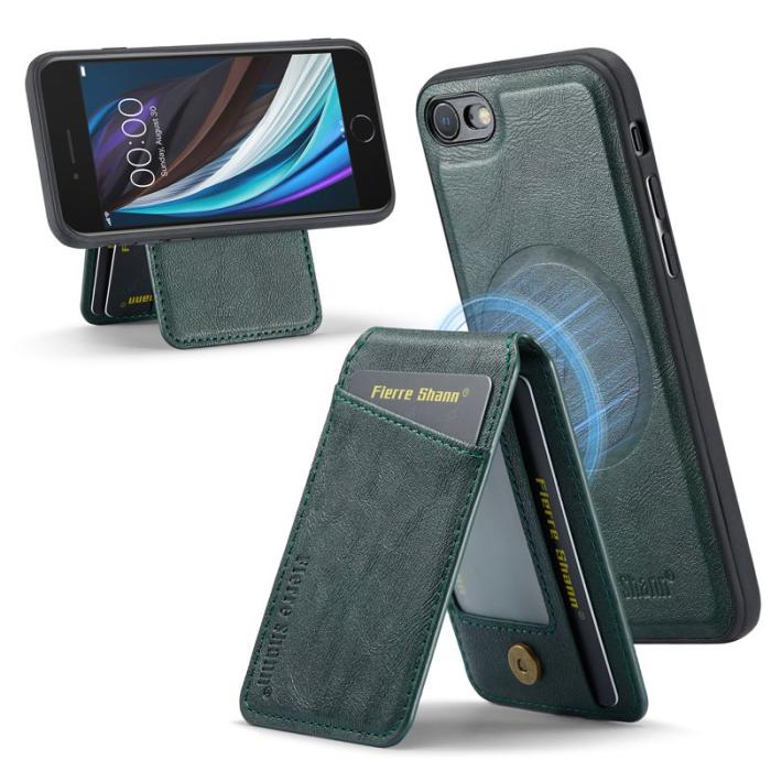 FIERRE SHANN - FIERRE SHANN 025 Kickstand Fodral PU+TPU - Grön