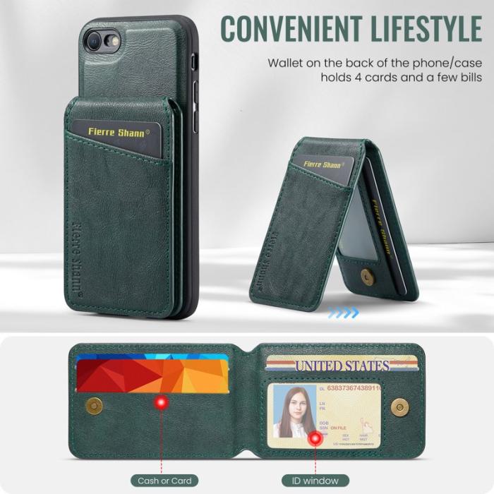 FIERRE SHANN - FIERRE SHANN 025 Kickstand Fodral PU+TPU - Grön