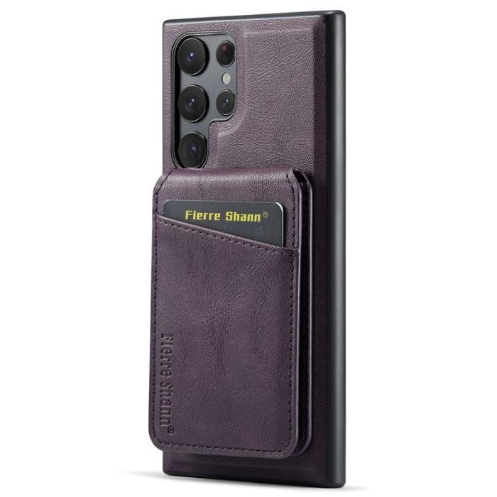 FIERRE SHANN - FIERRE SHANN 025 Samsung Galaxy S23 Ultra Fodral PU+TPU - Lila