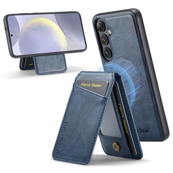 FIERRE SHANN - FIERRE SHANN 025 Samsung Galaxy S24+ Fodral PU+TPU - Blå