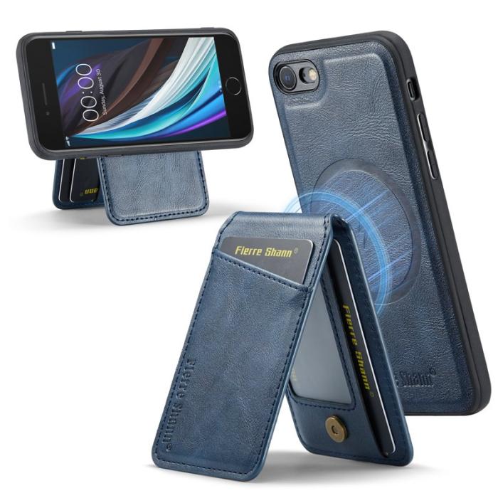 FIERRE SHANN - FIERRE SHANN 025 Style iPhone 7/8/SE Fodral PU+TPU - Blå