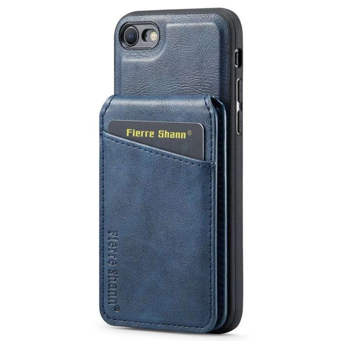 FIERRE SHANN - FIERRE SHANN 025 Style iPhone 7/8/SE Fodral PU+TPU - Blå