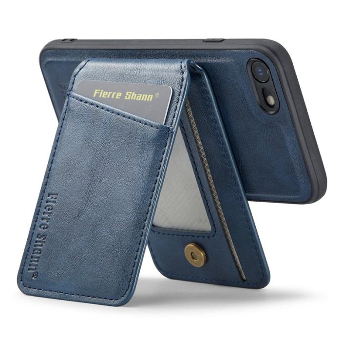 FIERRE SHANN - FIERRE SHANN 025 Style iPhone 7/8/SE Fodral PU+TPU - Blå