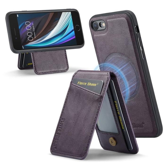 FIERRE SHANN - FIERRE SHANN 025 Style iPhone 7/8/SE Fodral - PU+TPU - Lila