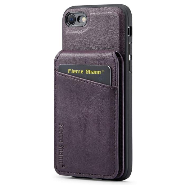 FIERRE SHANN - FIERRE SHANN 025 Style iPhone 7/8/SE Fodral - PU+TPU - Lila