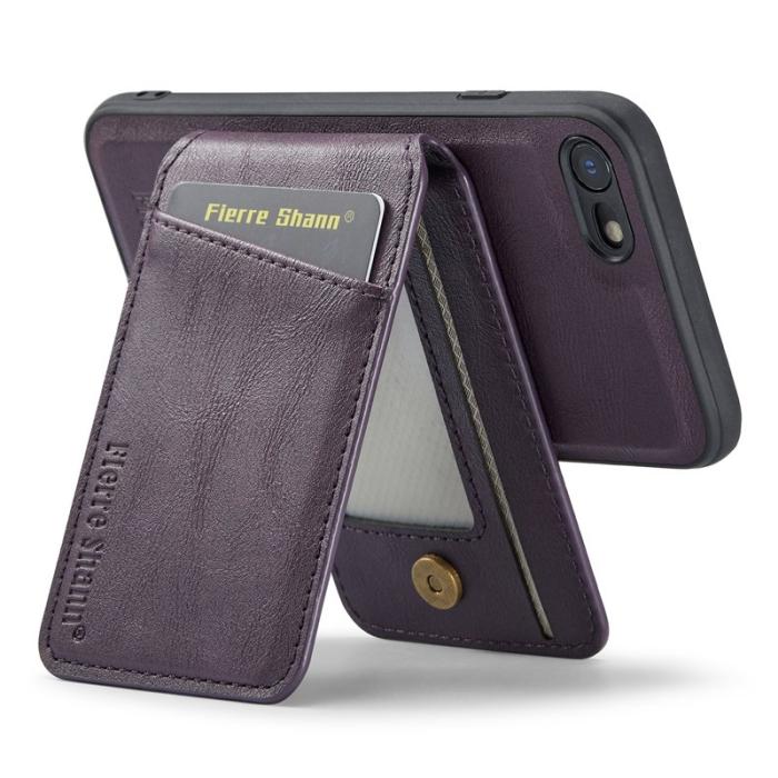 FIERRE SHANN - FIERRE SHANN 025 Style iPhone 7/8/SE Fodral - PU+TPU - Lila