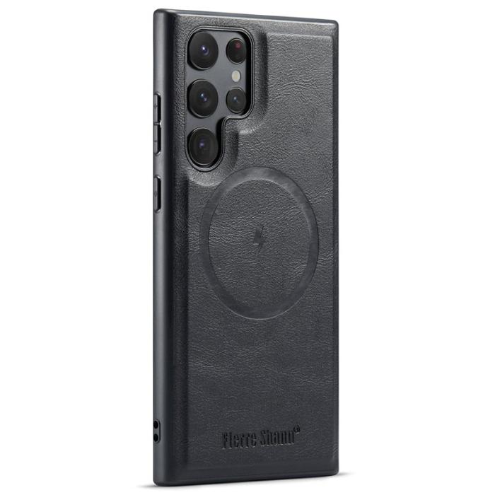 FIERRE SHANN - FIERRE SHANN 025 Style Samsung Galaxy S23 Ultra Fodral PU+TPU - Svart