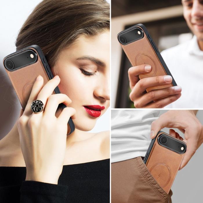 FIERRE SHANN - FIERRE SHANN 027 för iPhone Air Fodral KonstLäder - Brun