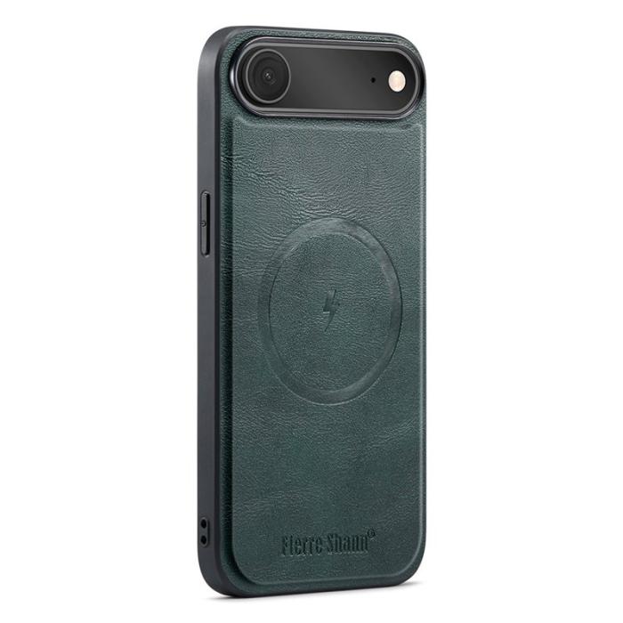FIERRE SHANN - FIERRE SHANN 027 för iPhone Air Fodral Äkta läder - Grön