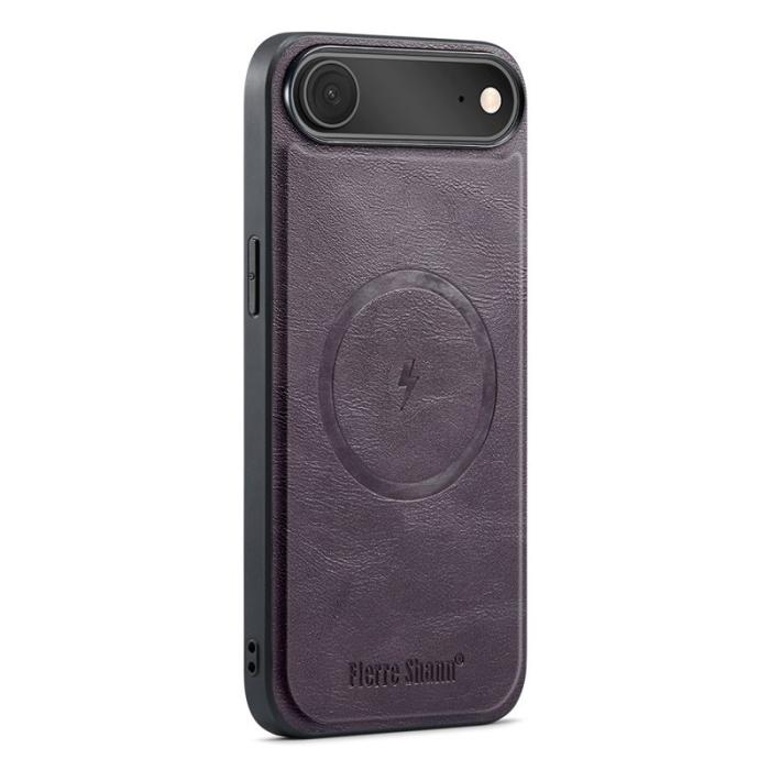 FIERRE SHANN - FIERRE SHANN 027 iPhone Air Fodral Äkta läder - Lila