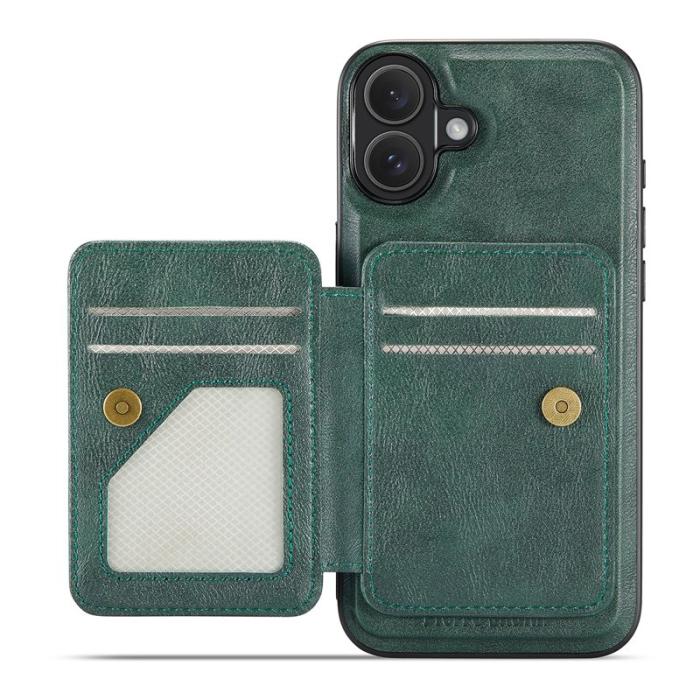 FIERRE SHANN - FIERRE SHANN 028 för iPhone 17 Fodral Äkta läder - Grön